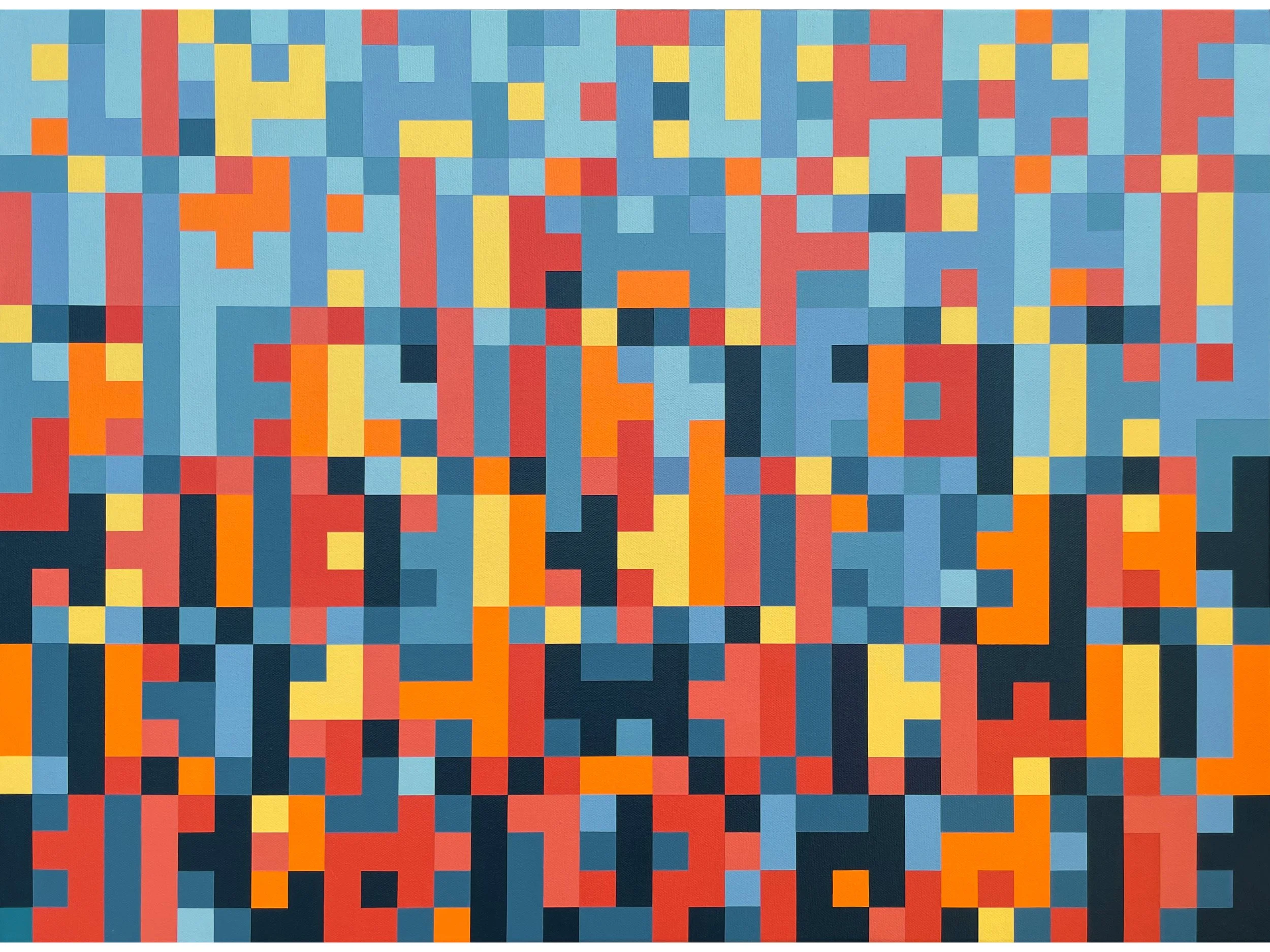 'No Matter',  acrylic on canvas, 56 × 76 cm, 2025