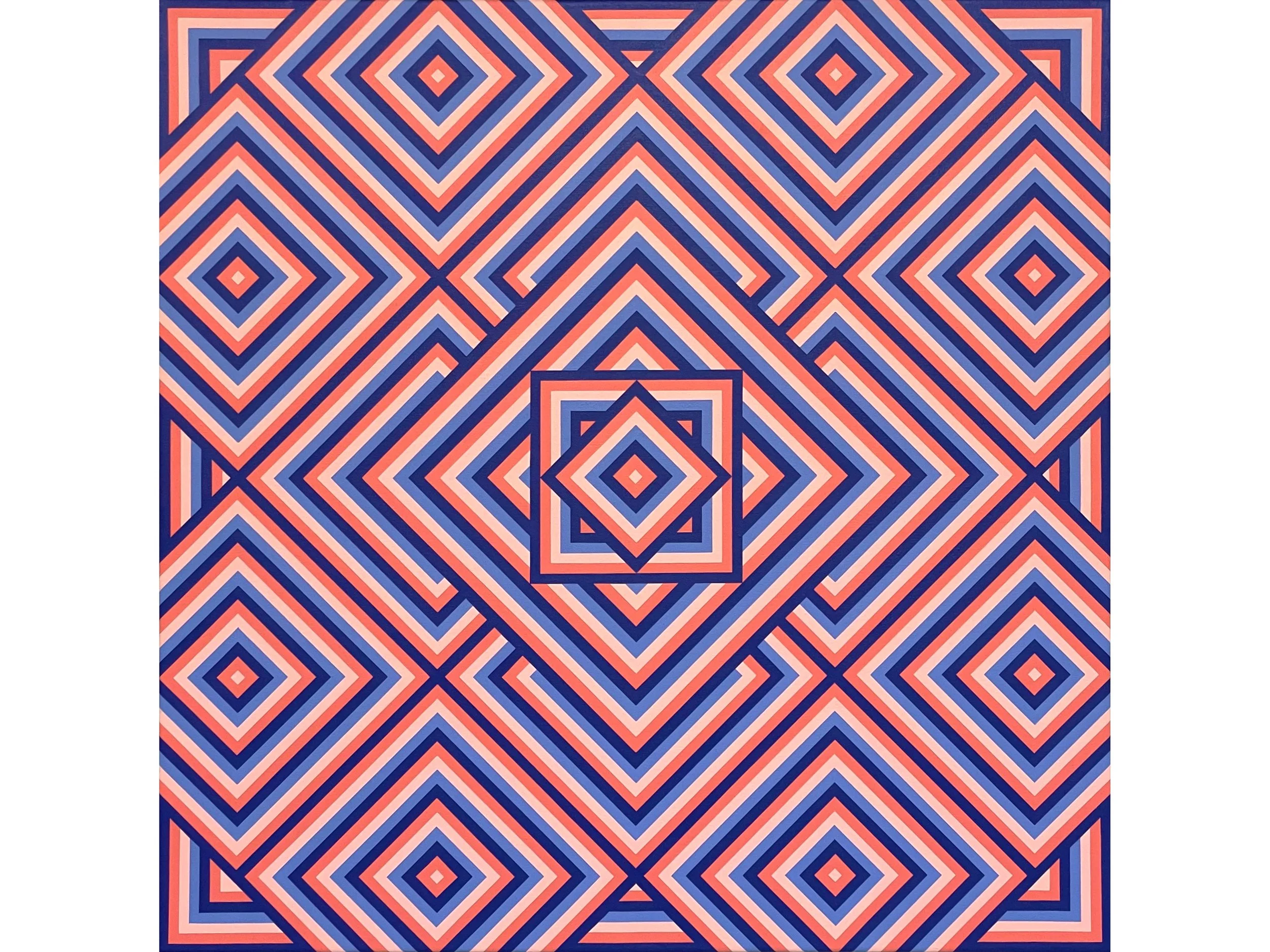 'The Sum Of Its Parts No.4',   acrylic on canvas, 76 × 76 cm, 2023