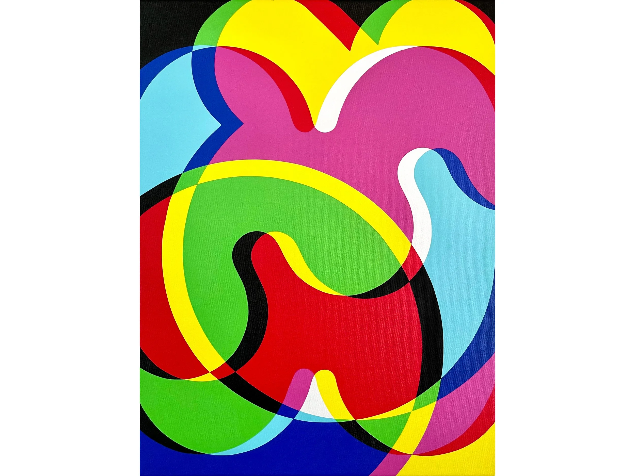 'RHEO',  acrylic on canvas, 65 × 45 cm, 2021