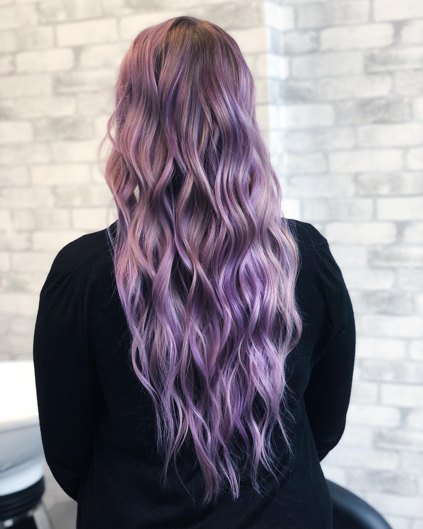 You don&rsquo;t normally see this kind of color on my page, however, it&rsquo;s so nice to switch things up every now and again. 
This specific client is naturally medium blonde and comes in for a balayage to blend her in coming grey. Occasionally sh