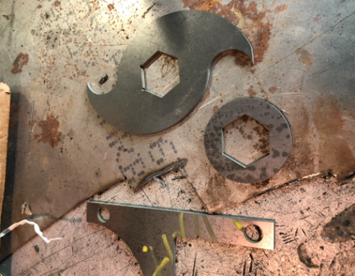 Images 1 and 2: Sampling of parts for the shredder box