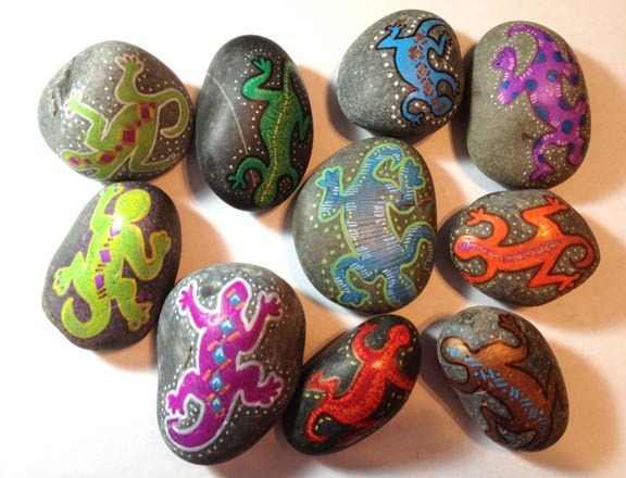 Painted Rocks with quotes