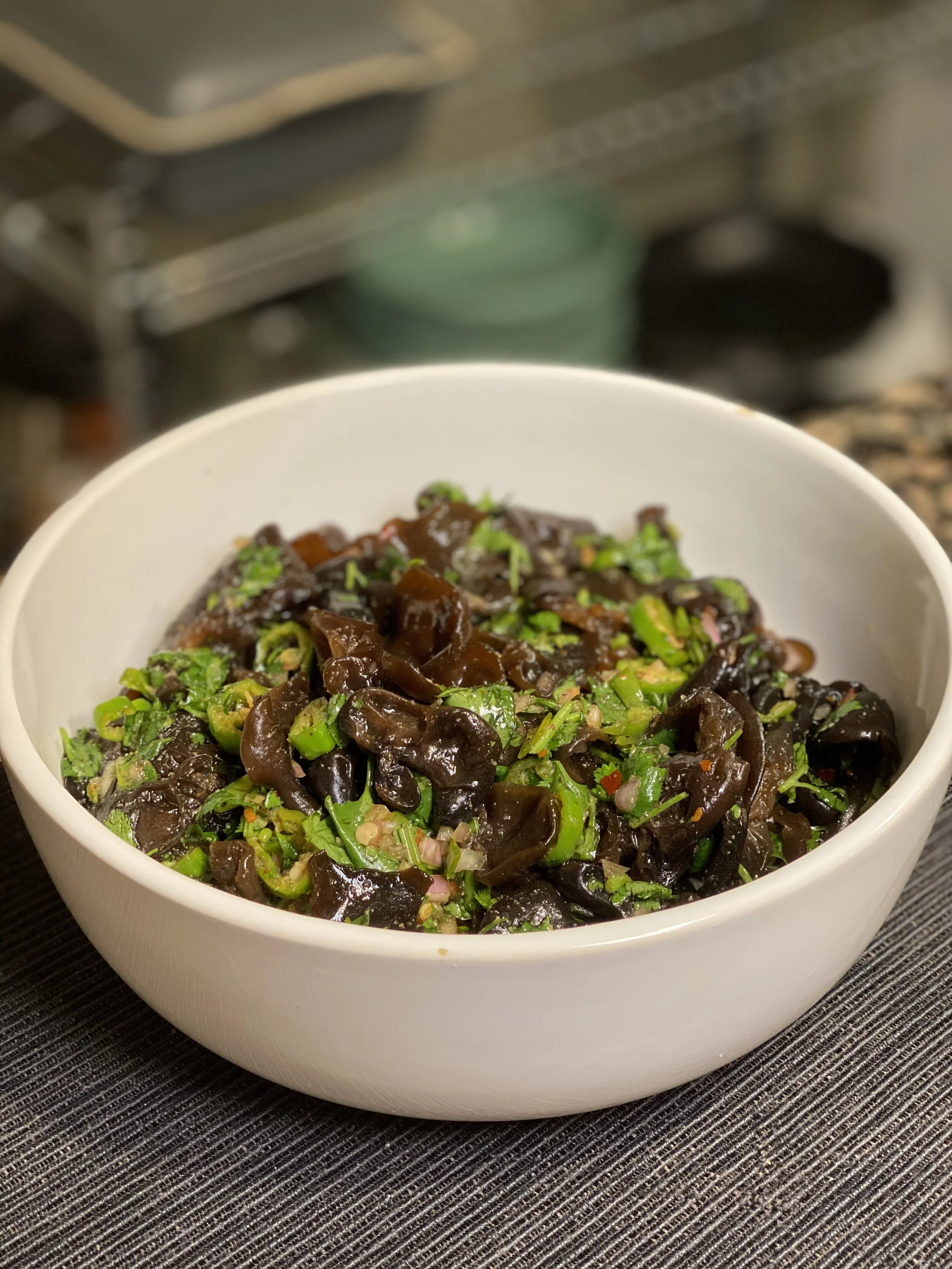 Ekiben Inspired: Wood Ear Mushroom &amp; Herb Salad