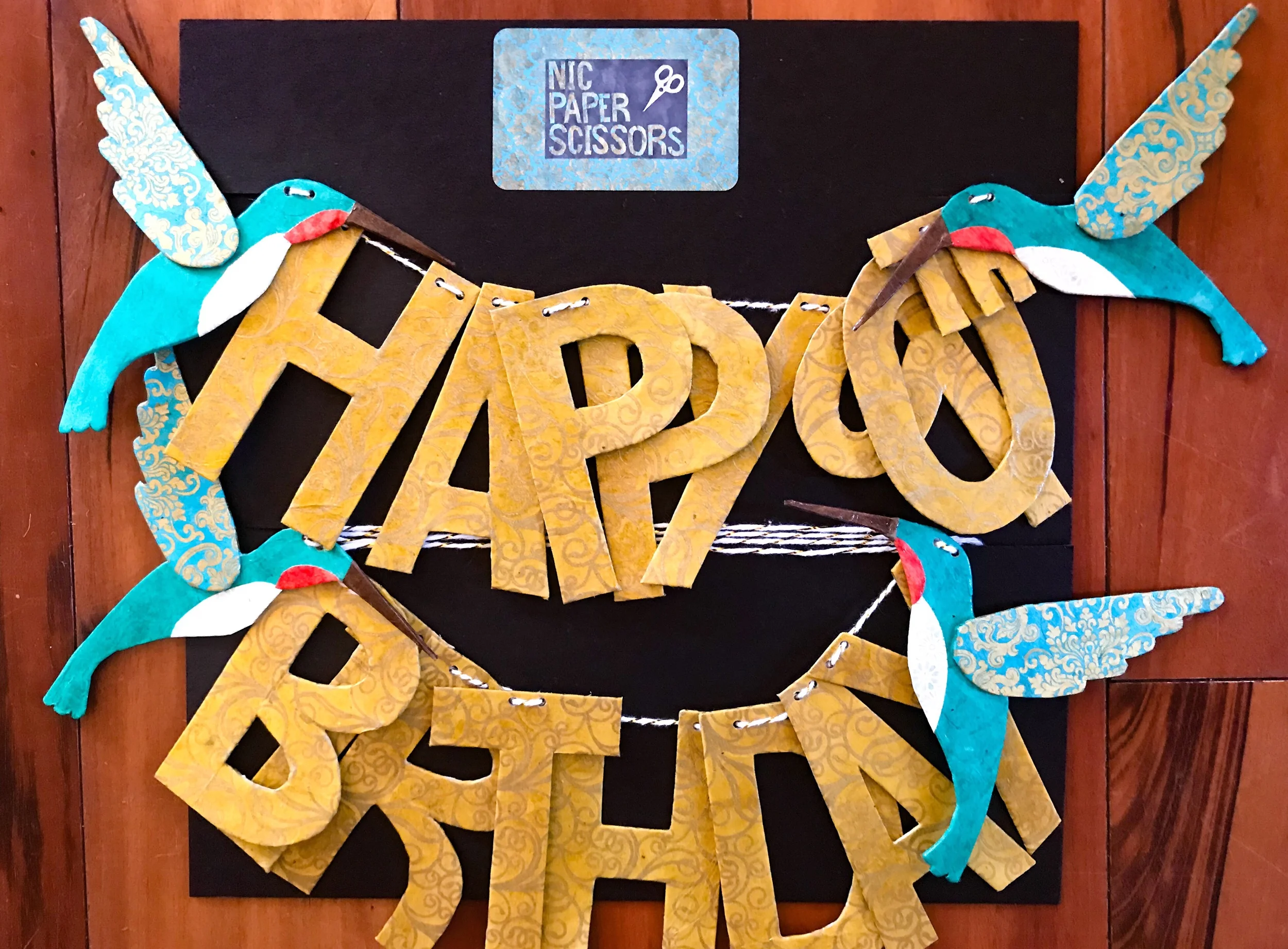 Hummingbird Birthday banner