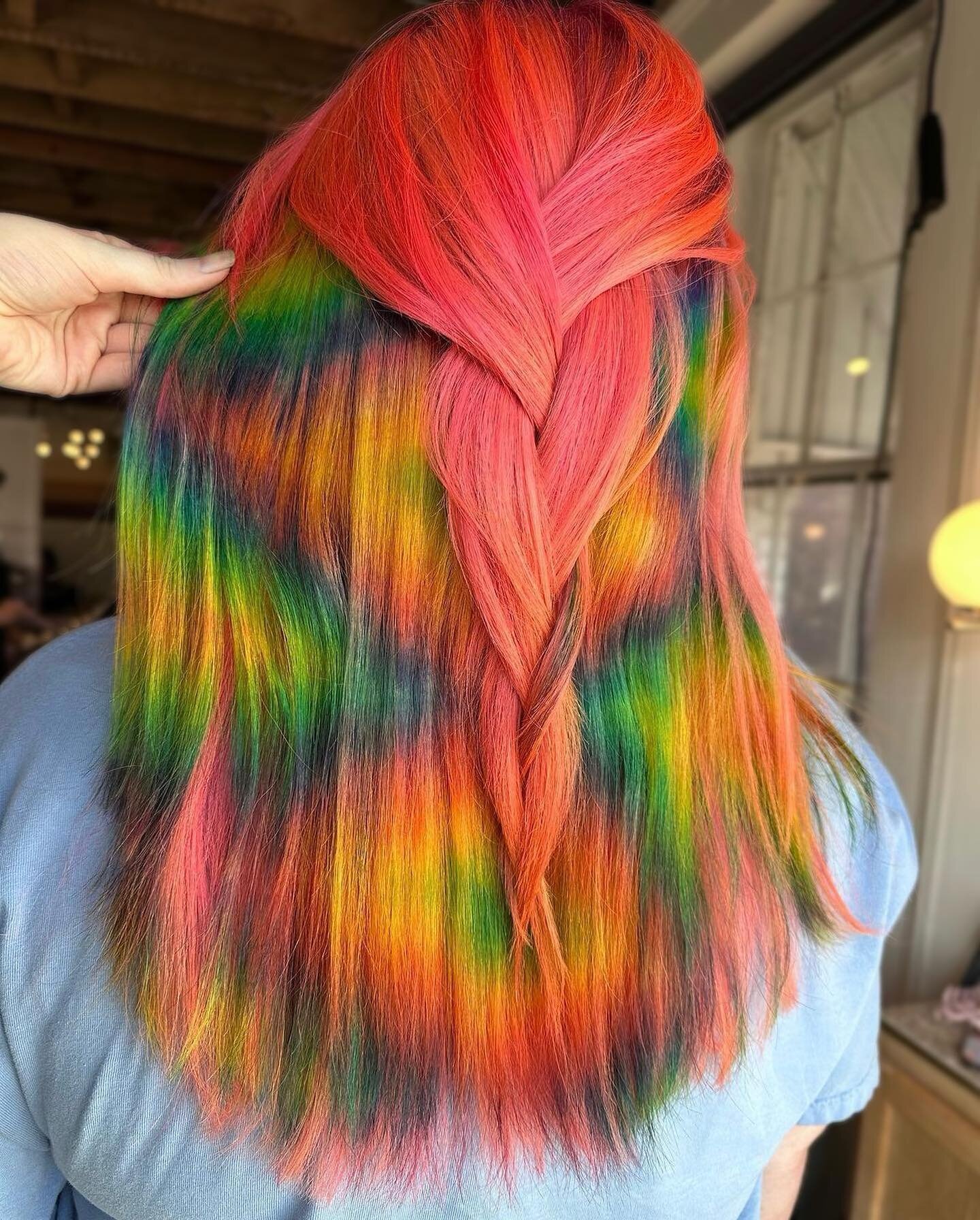 Psychedelic ⚡️|| @hair.artist.trex at the Brandon Co Op