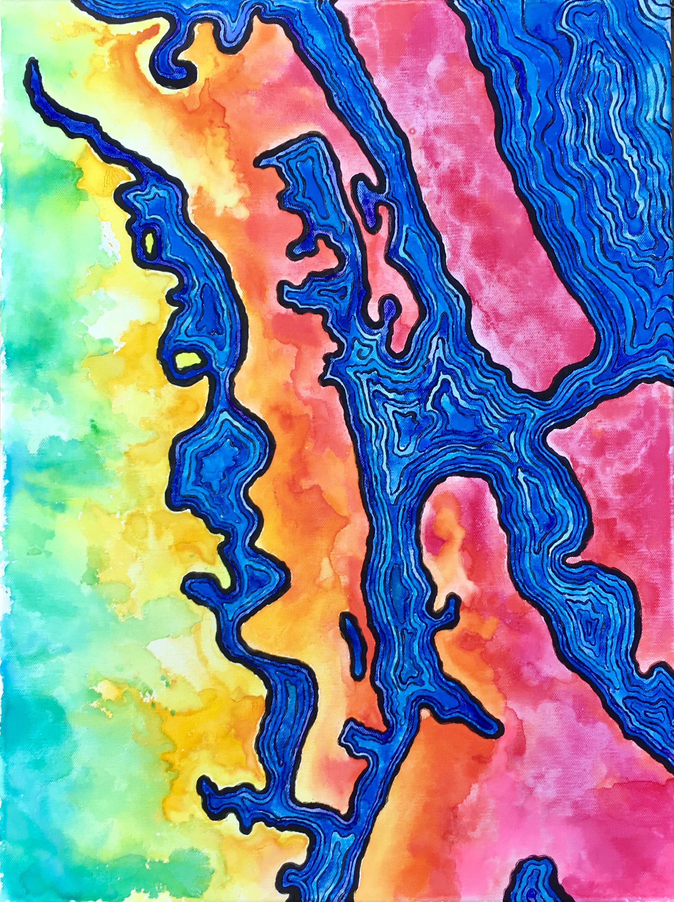 STA Rainbow Abstract Topography
