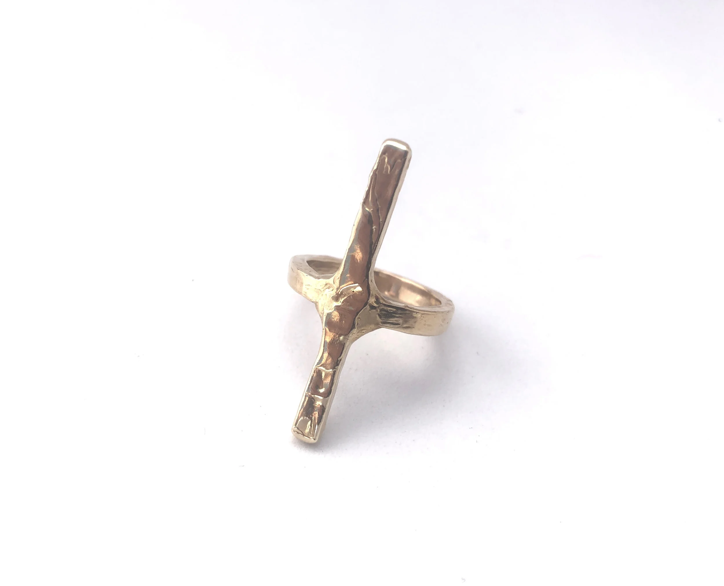 Melted Cross Ring