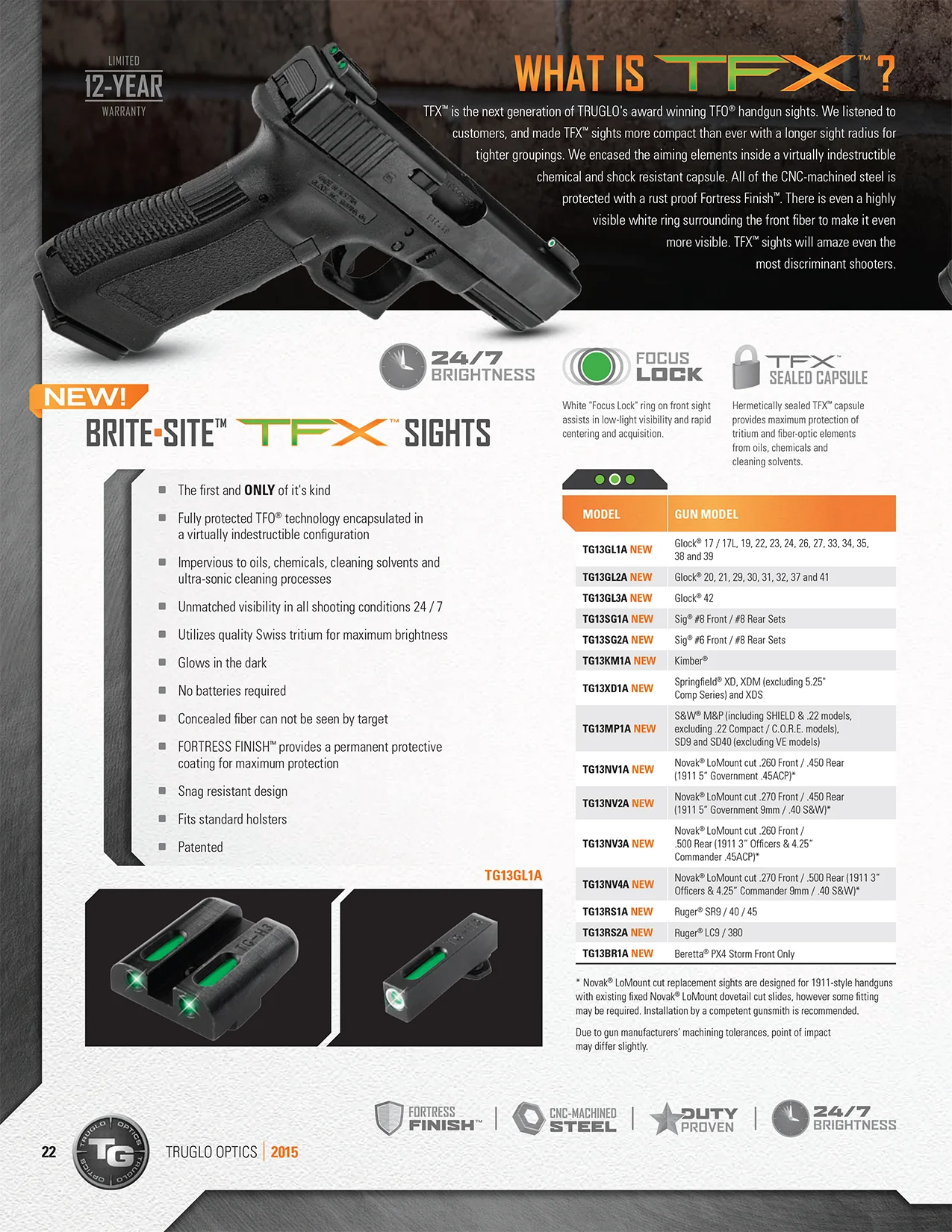 The Truglo TFX page from Truglo's 2015 catalog