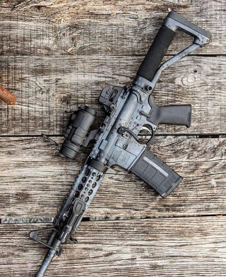 Tiny Bubbles camo #xdman #gunsmithing #ar15 #pewpew #tacticool #rifle #greyguns #defendyourlegacy #palmettostatearmory #gunkote #ceracoat #duracoat #coatthatshit #aimpoint