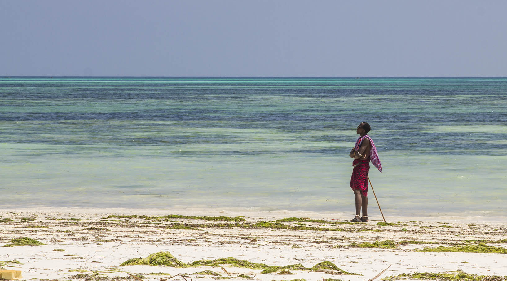 Zanzibar, Tanzania. A Maasai practising polepole.
