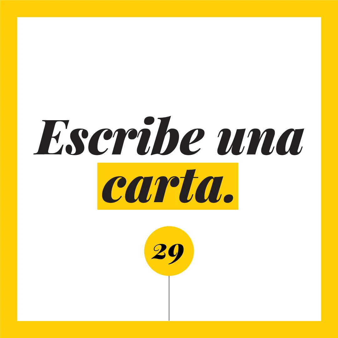 Escribe una carta.