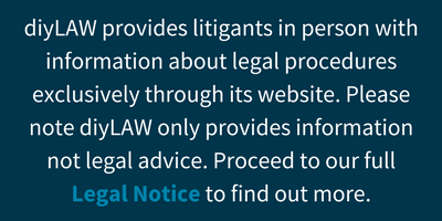 diyLAW - Help for Litigants in Person: Legal Notice