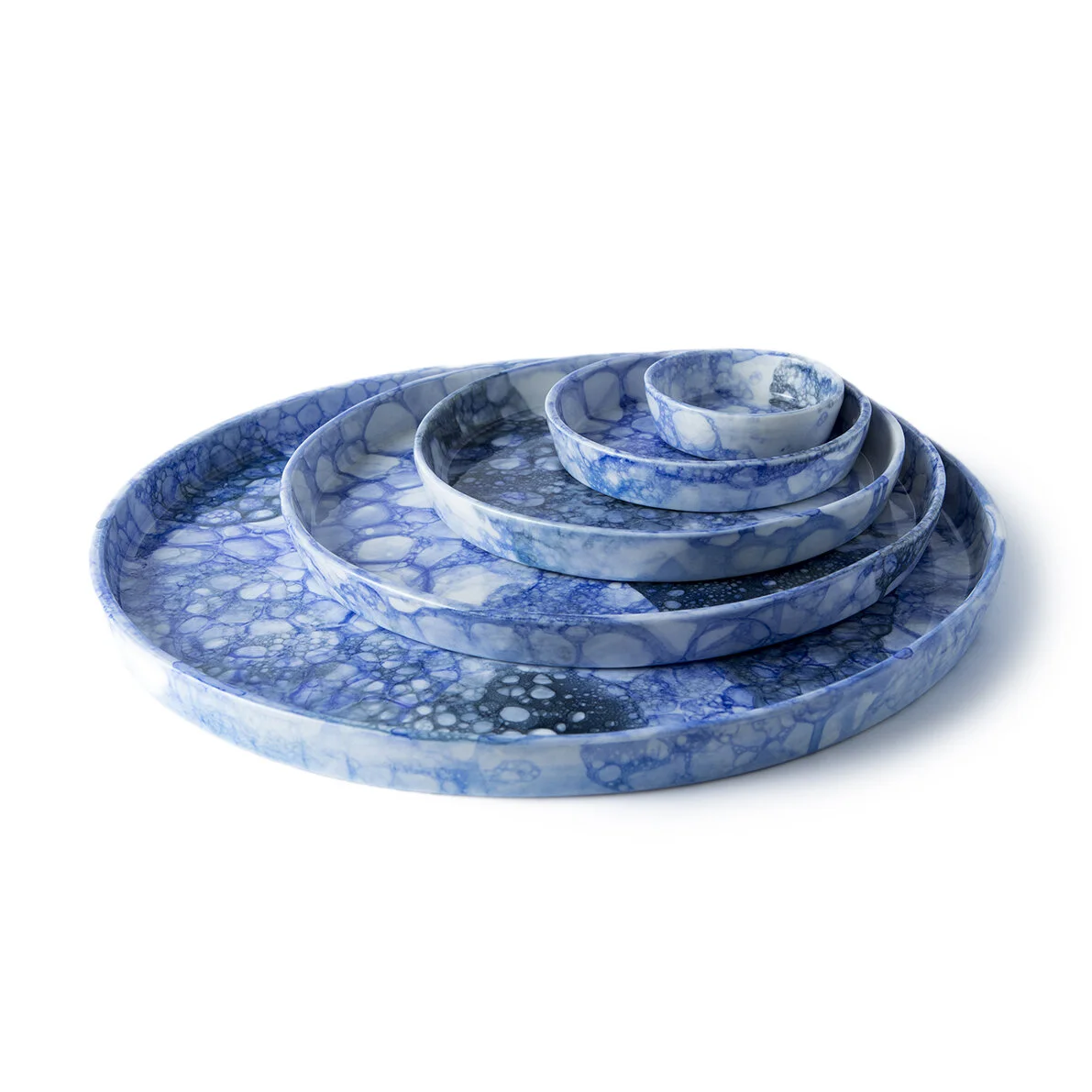 Bubble Plate - Blue and Blue-Black