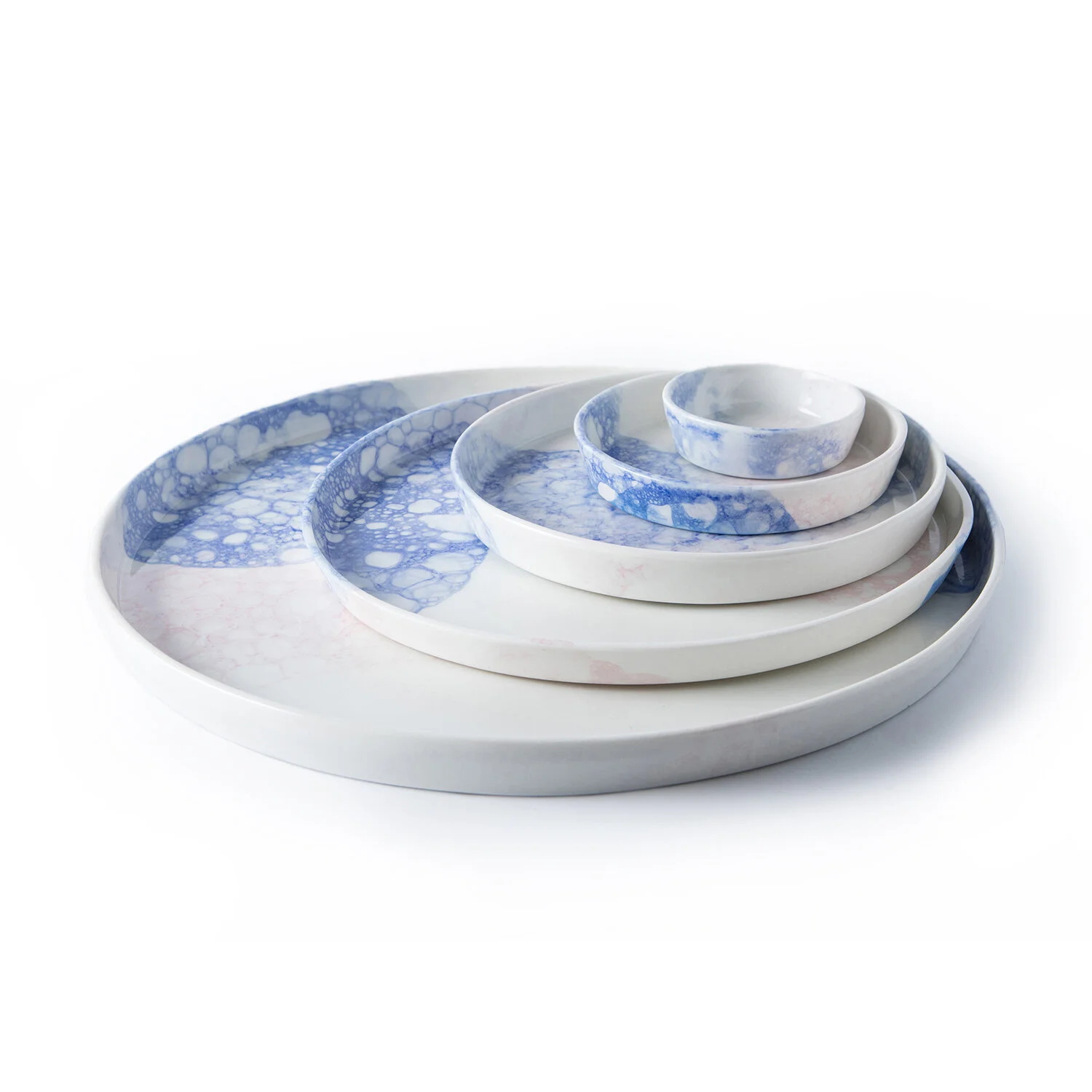 Bubble Plate - Blue and Pink