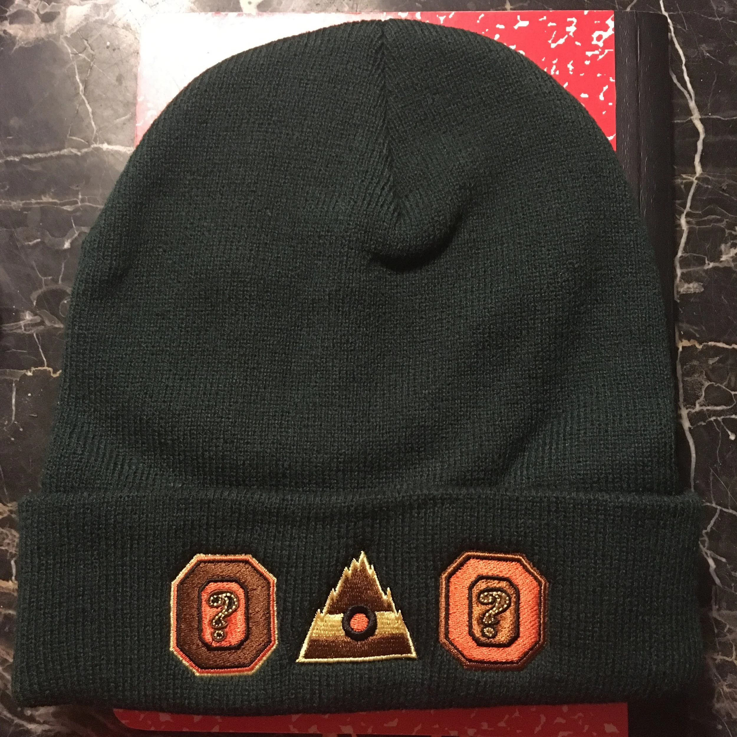 Question Sport Embroidered Beanie (Forest)