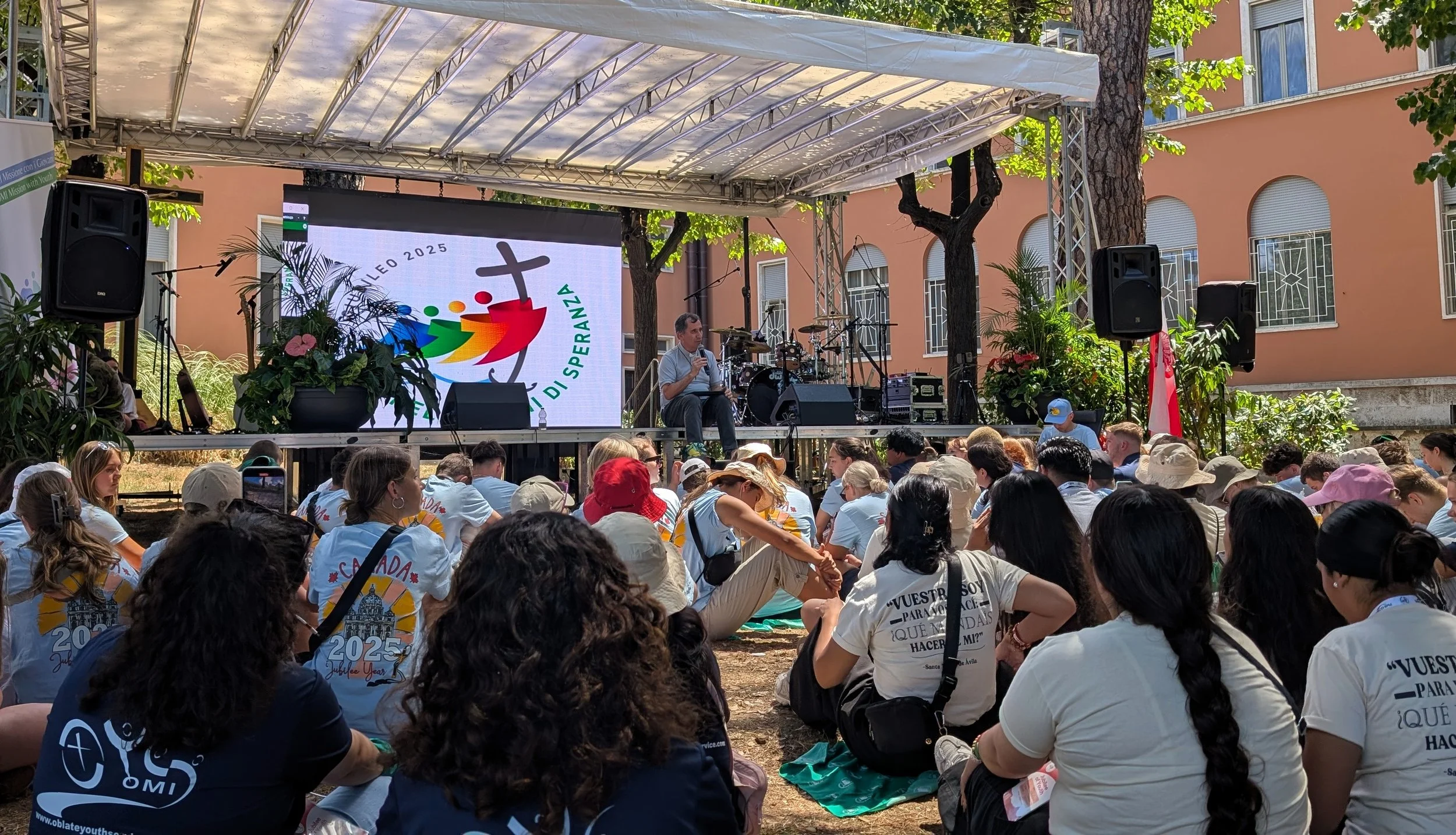 Superior General addressing youth at Oblate Youth Jubilee 2.jpg