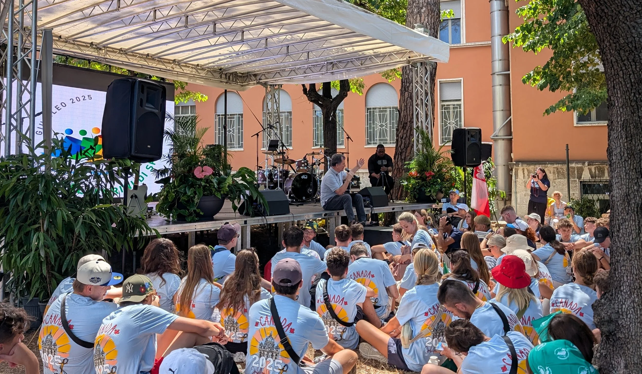 Superior General addressing youth at Oblate Youth Jubilee.jpg