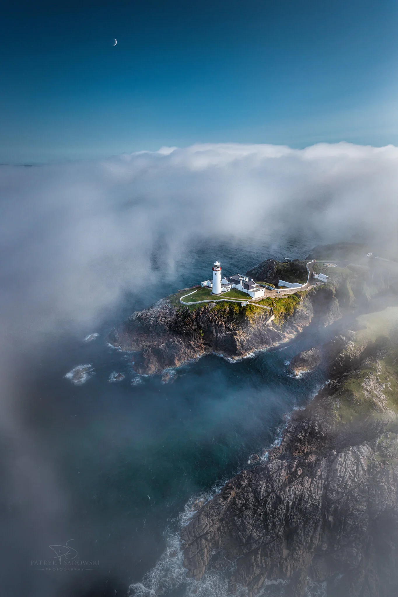 Fanad Head Lighthouse in the clouds