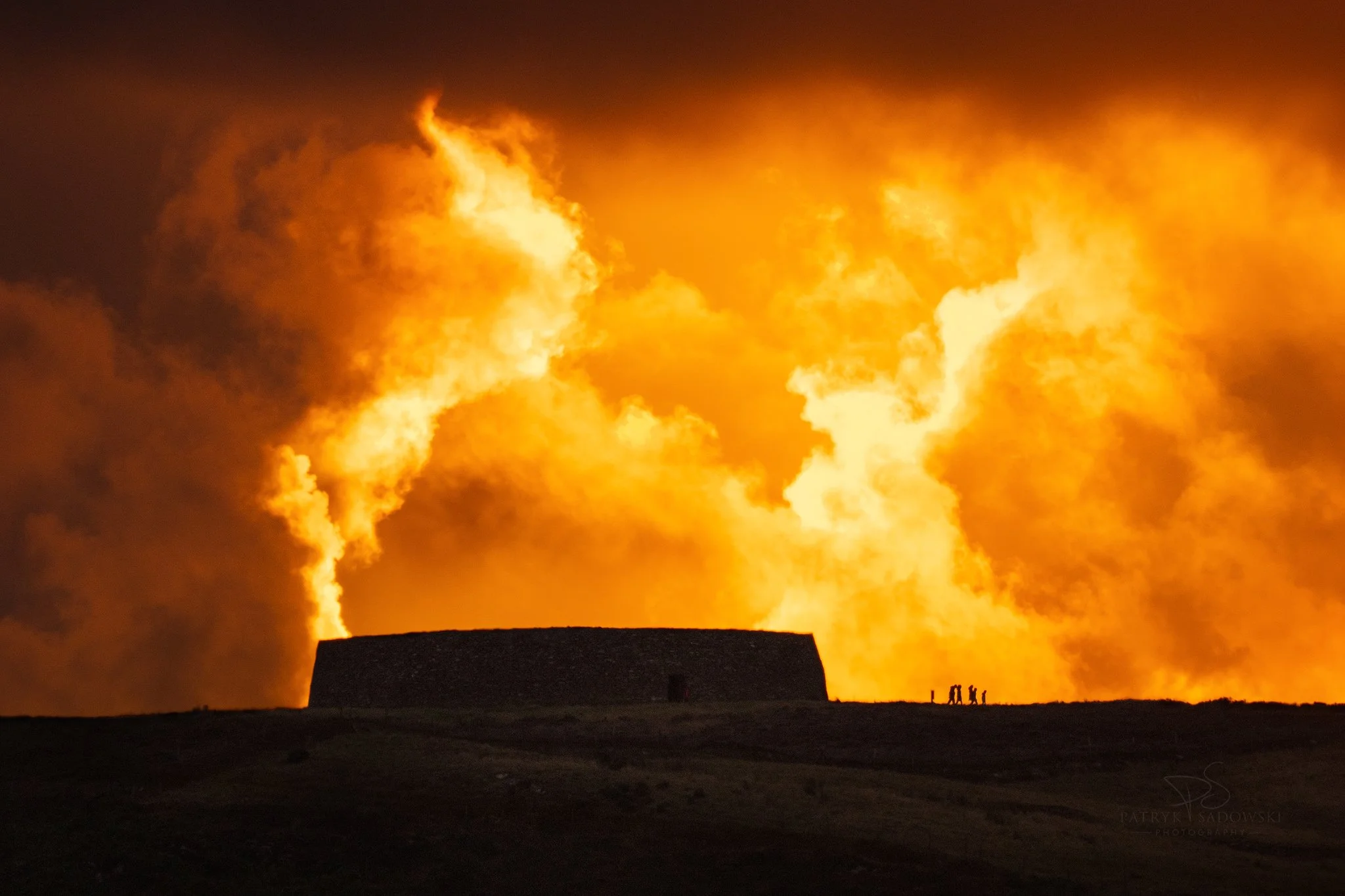 Fiery Sunset over Grianan
