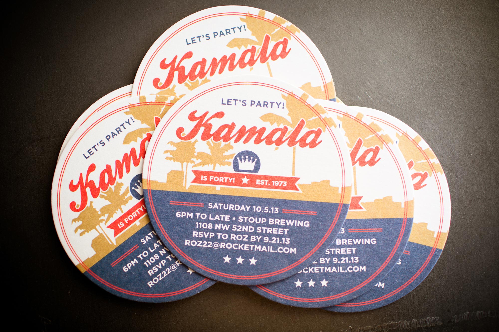 We needed invitations and coasters for a brewery party, so I combined them!