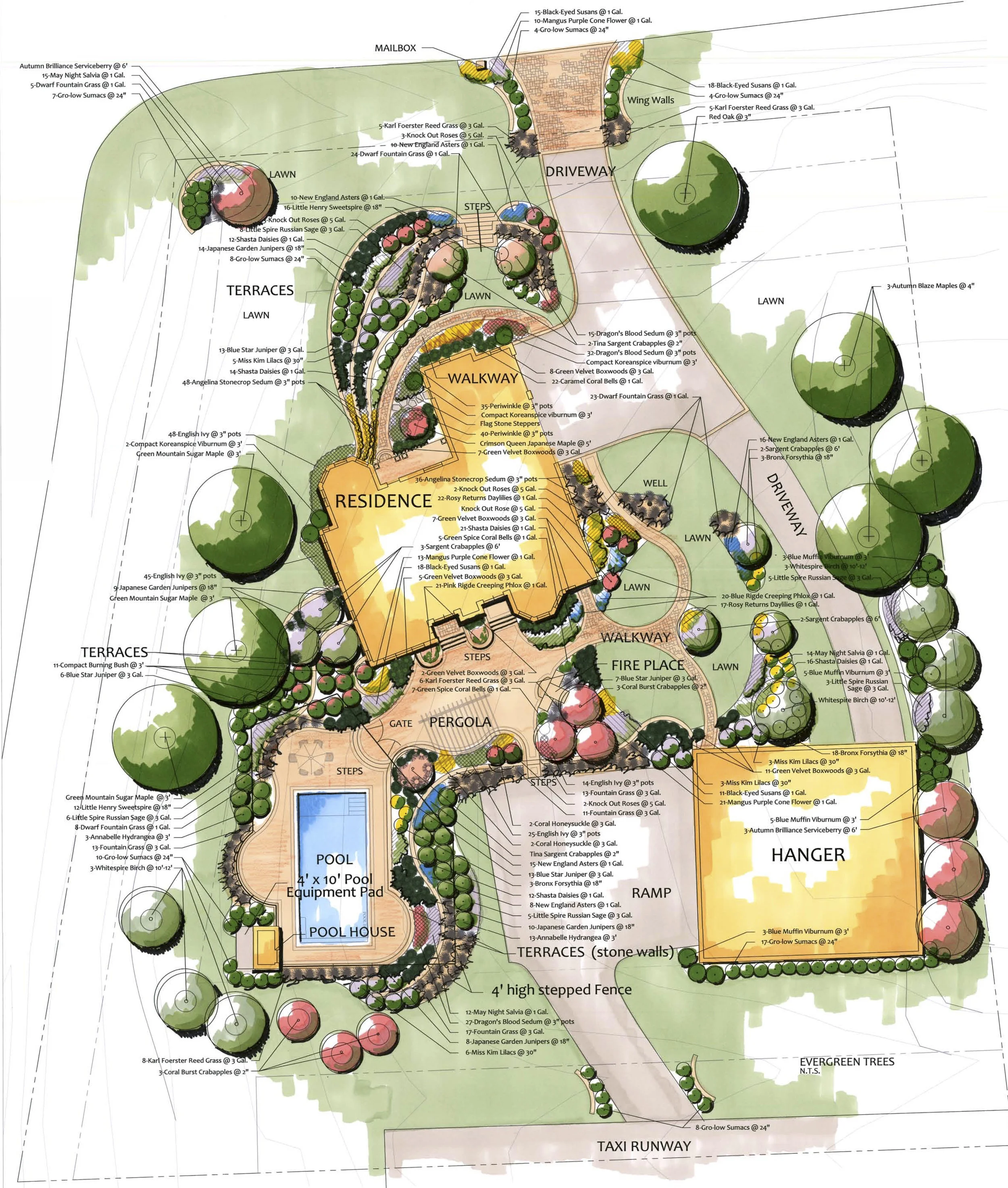An example of a to-scale landscape plan