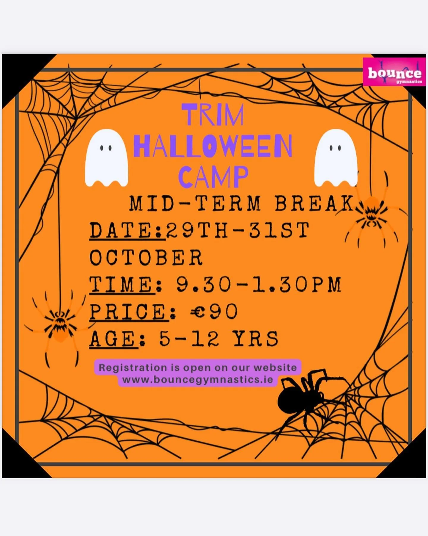 👻 Join us for some mid-term fun 👻

This year we are running Halloween camps in Trim, Navan and Blackrock!!! 🎃

Click the link in our bio to find out more information about each of the venues (please note the Blackrock camp is current full).

New m