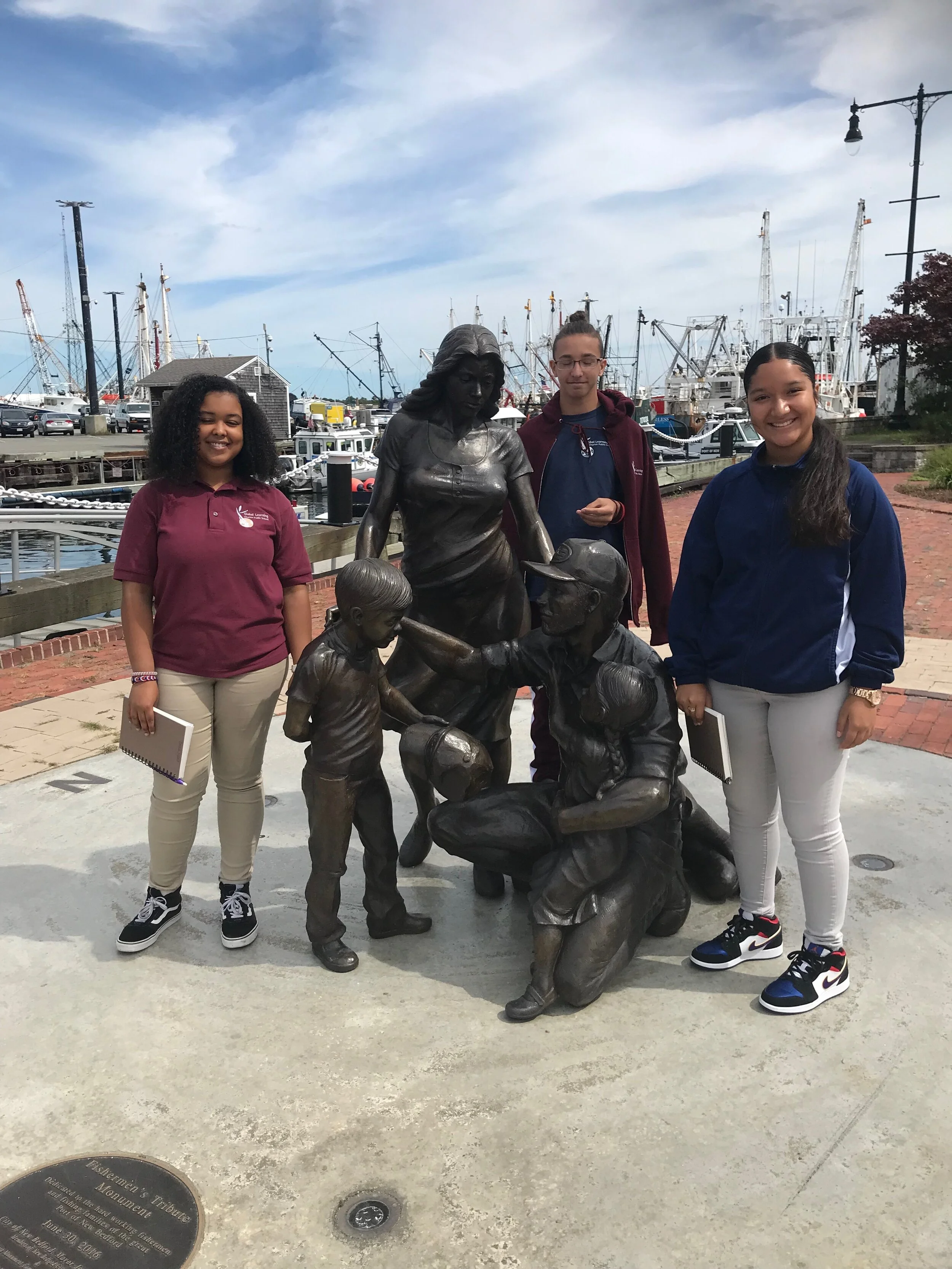 GLCPS students went down to the New Bedford port to sketch