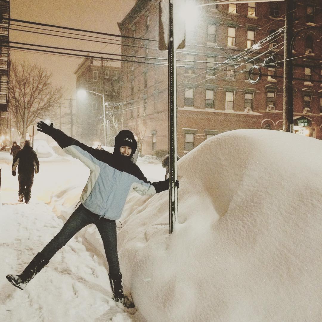 Strolling the Streets During a Snowstorm