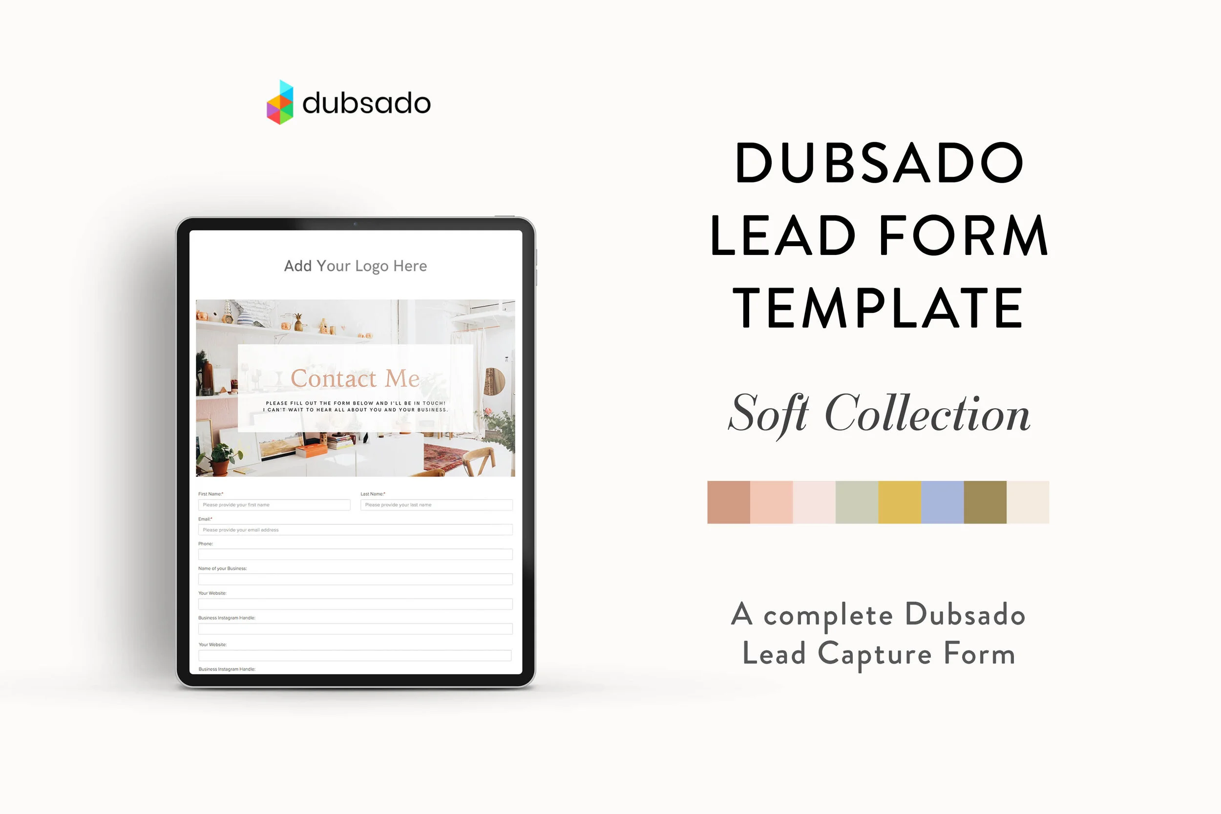 Dubsado Lead Capture Form Soft Collection The Creative Template Shop