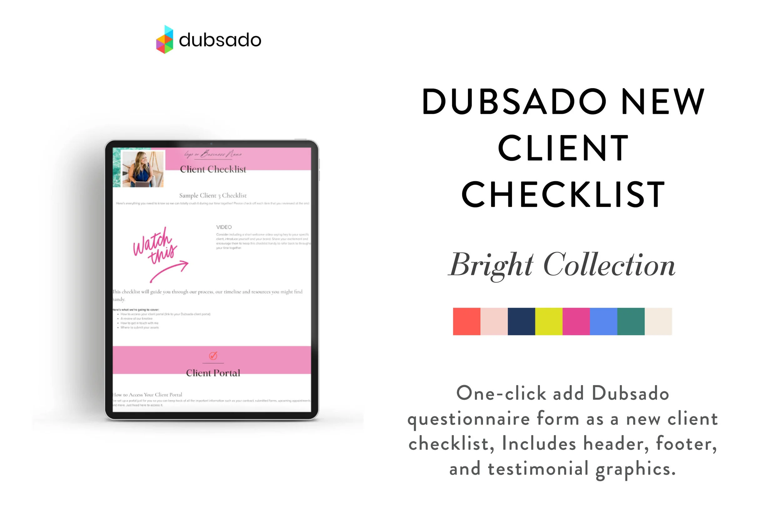Dubsado New Client Checklist Bright Collection The Creative 