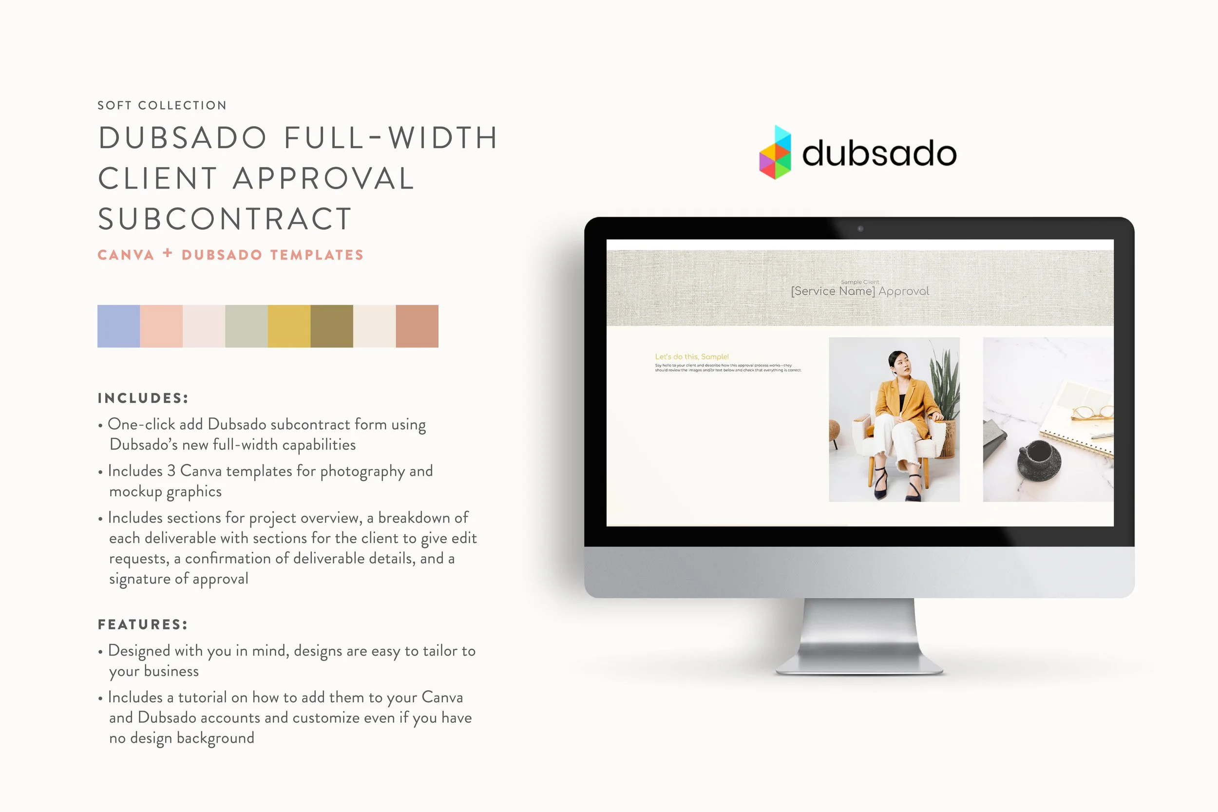 Dubsado Full Width Client Approval Subcontract Soft Collection The 