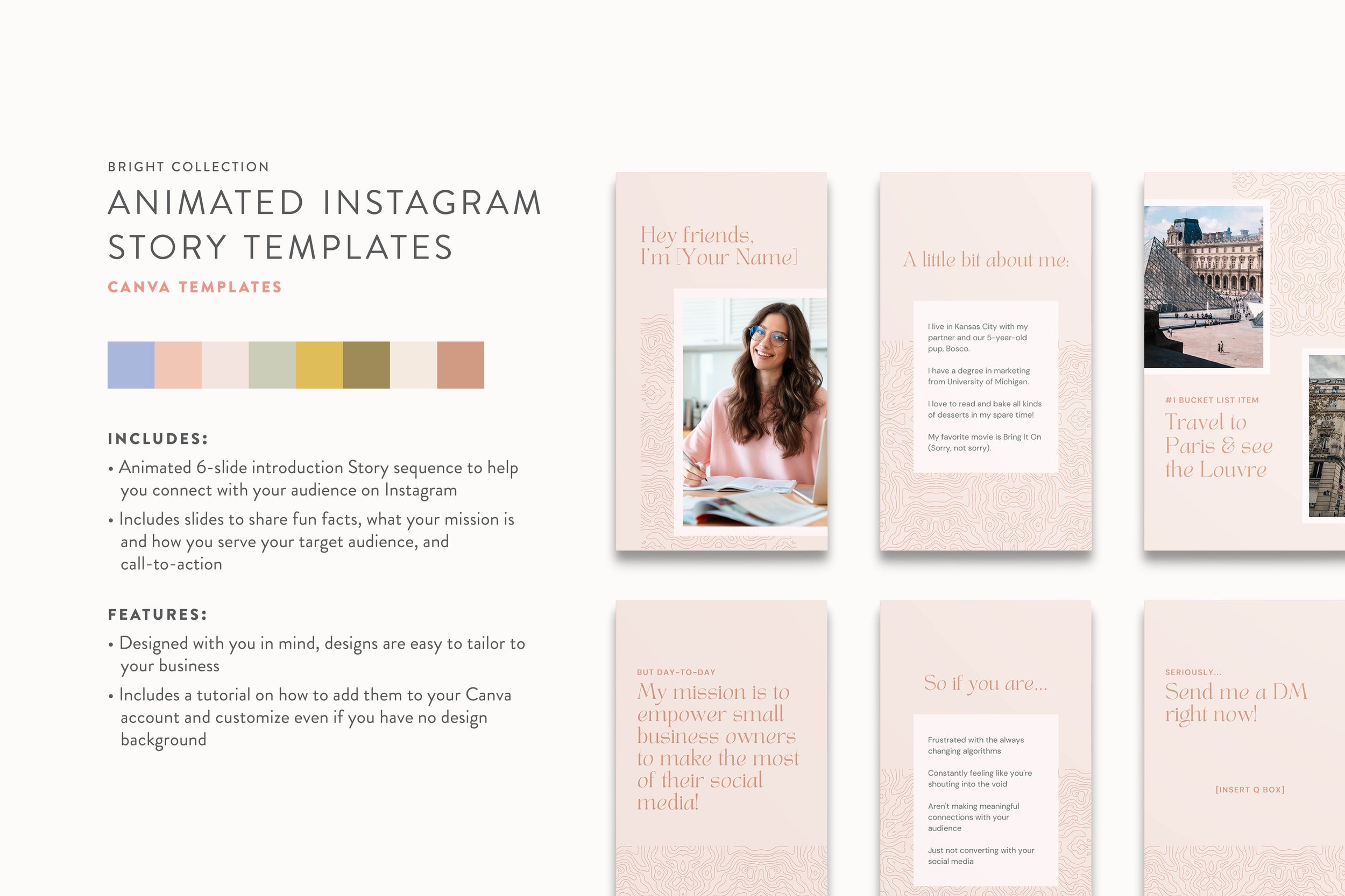 Animated Instagram Stories Templates | Soft Collection — The Creative  Template Shop