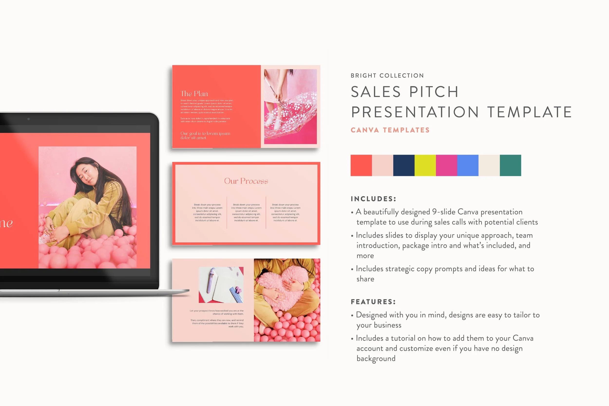 Sales Pitch Presentation Template Canva Bright Collection — The