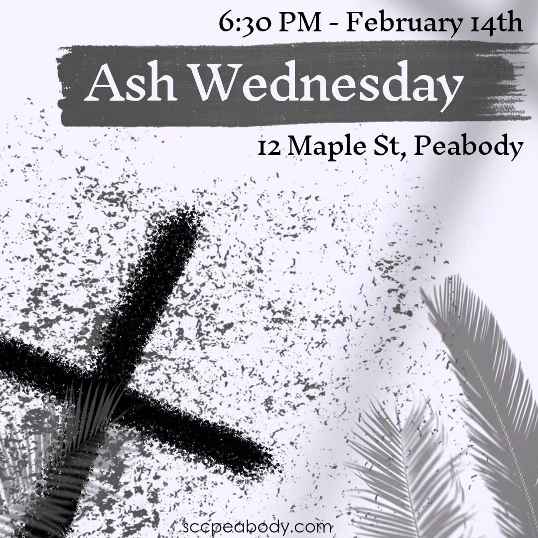 Lent begins this week. Get it started with our Ash Wednesday evening service at 6:30 PM!