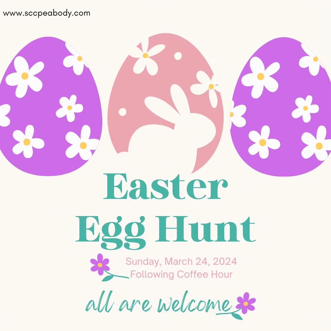 Who's ready for an Easter Egg 🥚 Hunt? Join us after Coffee Hour this Sunday! 🐰