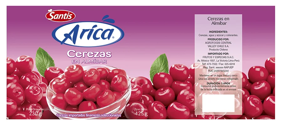 Santis. Etiqueta Cerezas