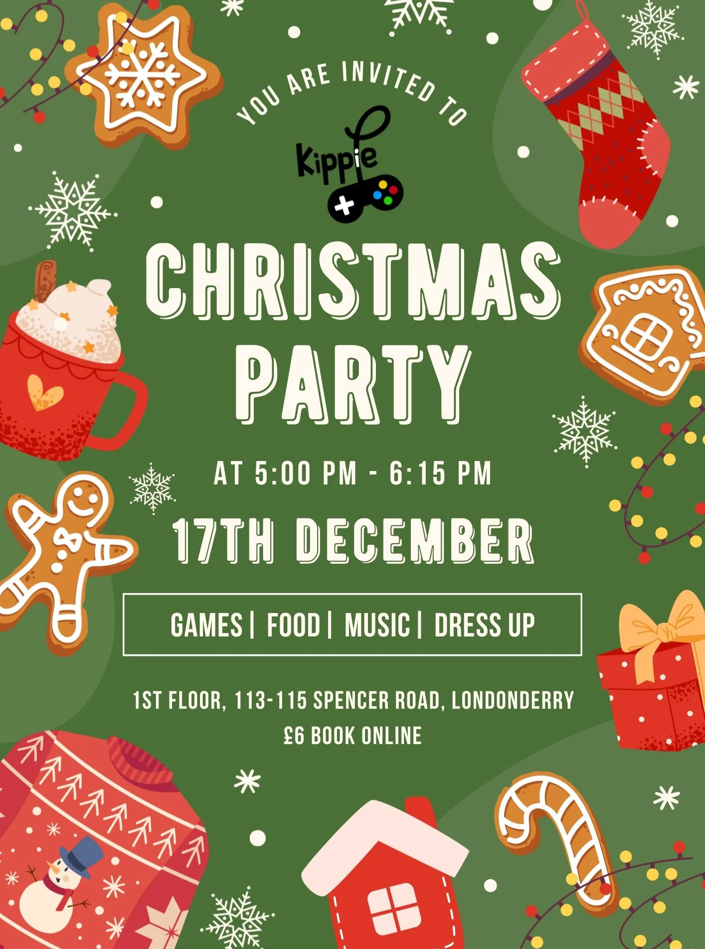 🎄 It&rsquo;s Christmas season at Kippie!
Join us on 17th December for a cosy night of games, snacks, and festive fun as we celebrate the holidays together. ❄️🎅

✨ What&rsquo;s happening:

🎮 Festive party game (to be confirmed 🎁)
🍪 Tasty Christma