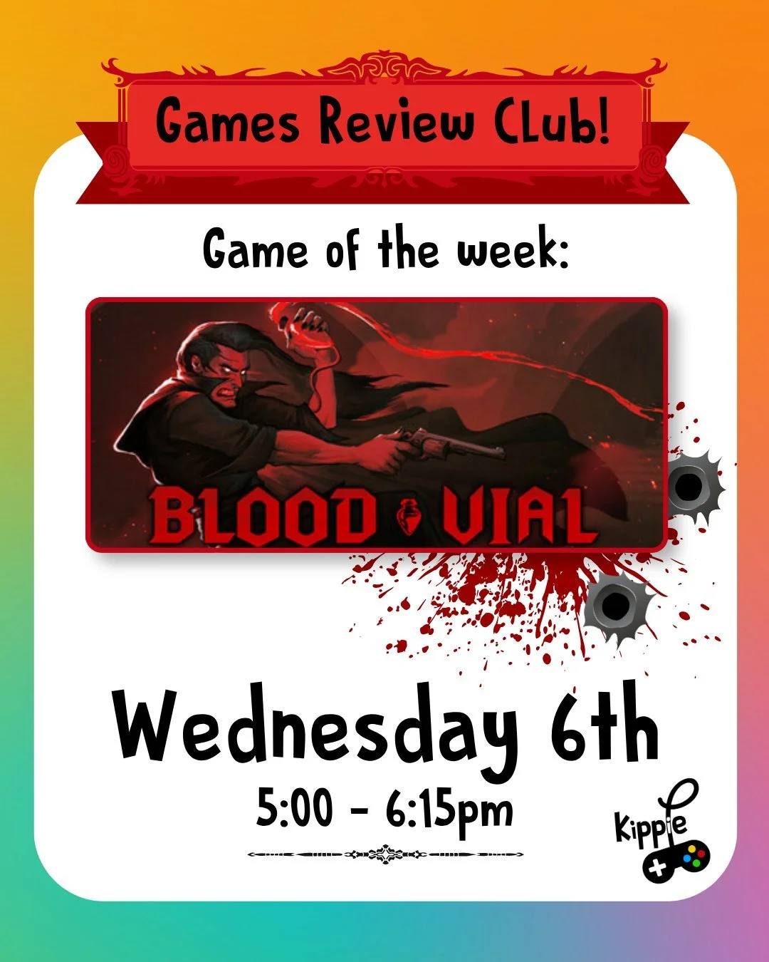 Games Review club!

The game of the week is 🔴BLOOD VIAL!🔴

A retro-inspired micro-FPS with a leaking health bar. Swim through the spilled blood of your fallen enemies to keep your health up and to move around the cathedral catacombs Splatoon style!