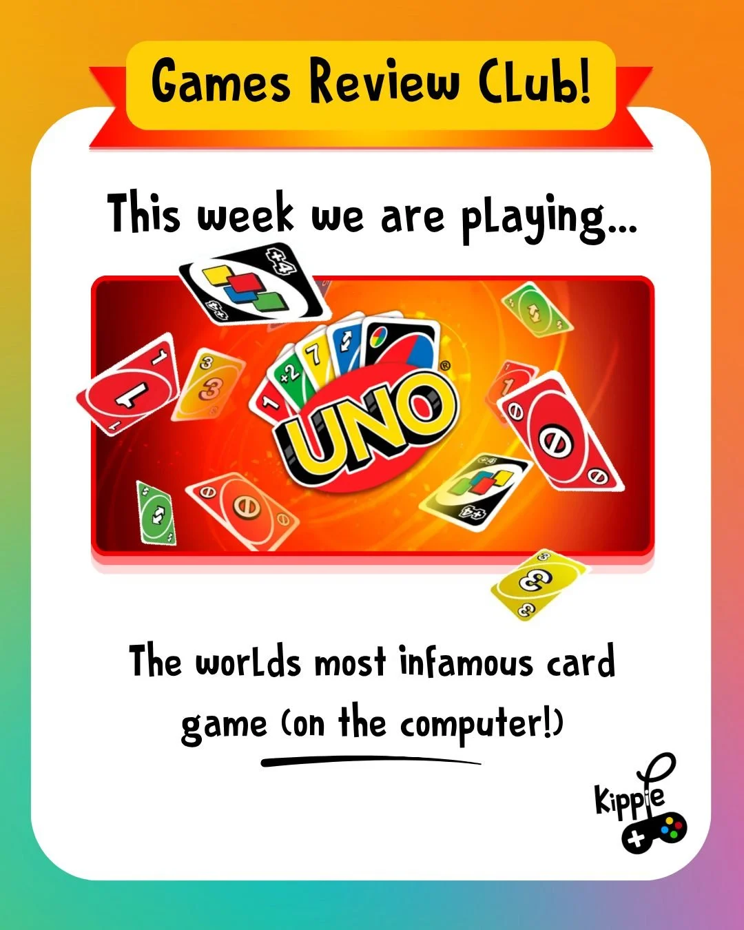 Games Review club!
The game of the week is 🃏UNO🃏
Uno is a fast-paced, card-shedding game where players aim to be the first to discard all their cards, using number, colour, and action cards strategically!!!

📅Wednesday 20th📅
🕔5:00 - 6:15pm 🕕
💷