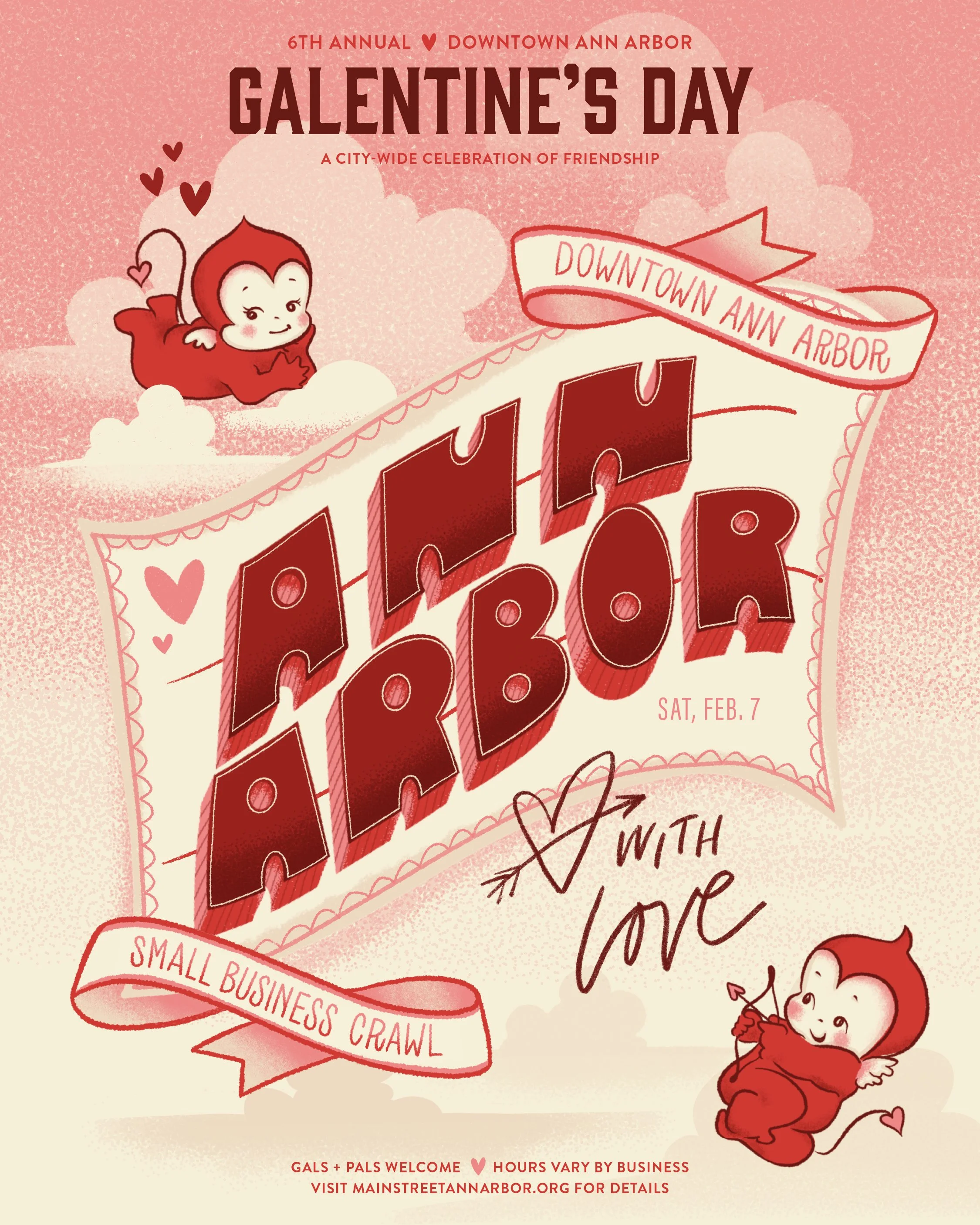 Celebrate Friendship &amp; Local Favorites at Downtown Ann Arbor’s Galentine’s Day Small Business Crawl