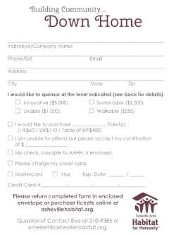Response Card side one