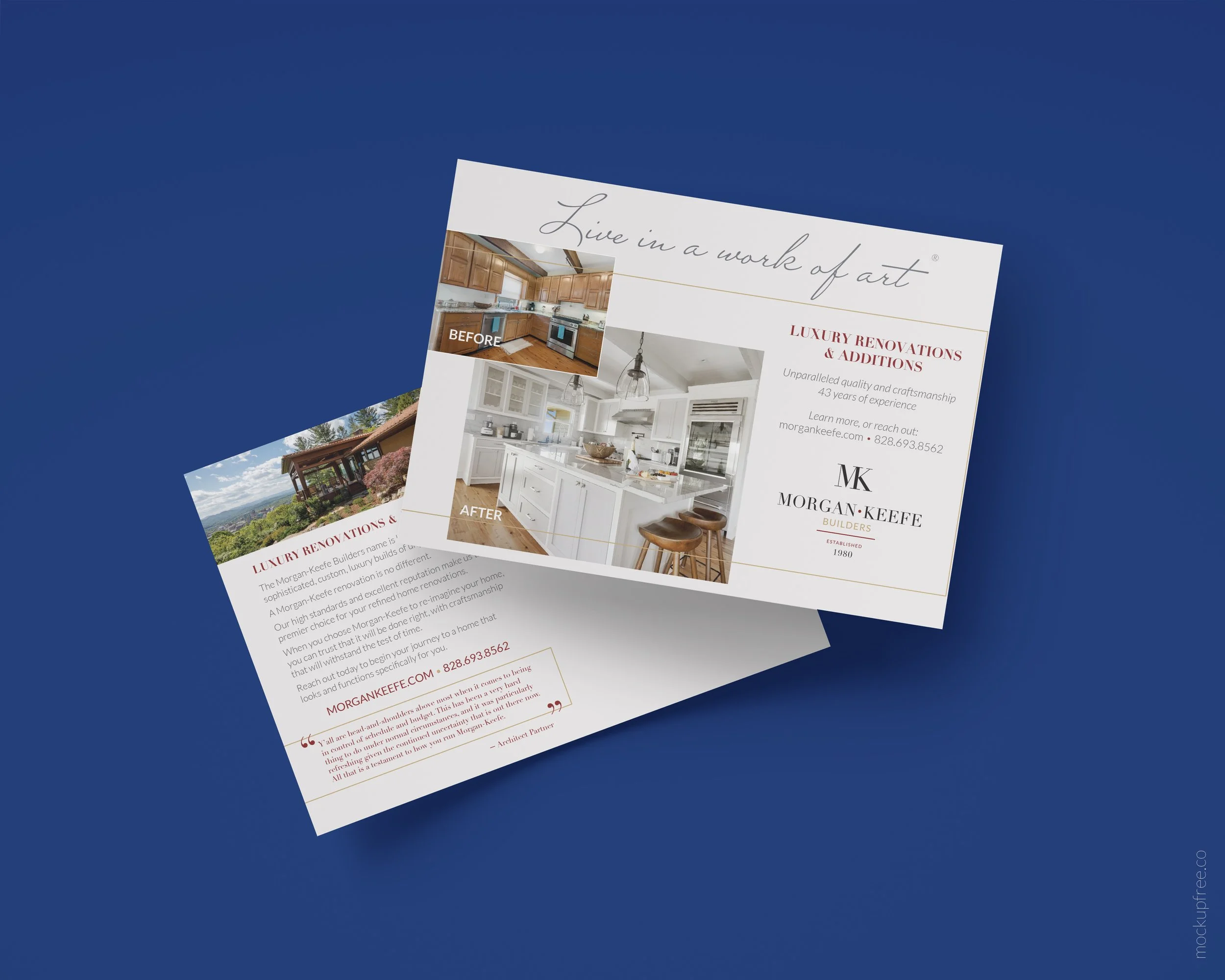 Postcard Direct Mailer for Luxury Home Renovations