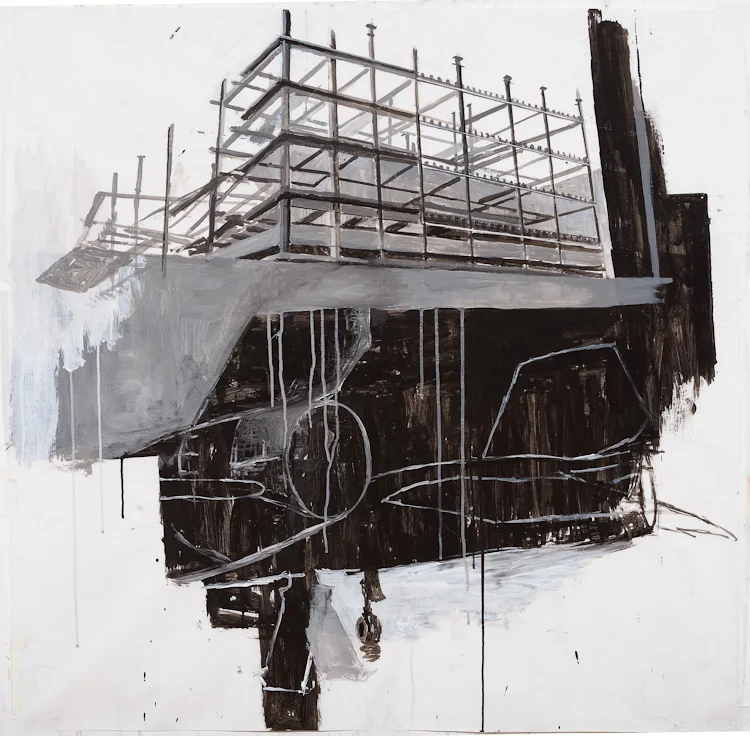 Arusha New York, mixed on paper, 48 x 65", 2011