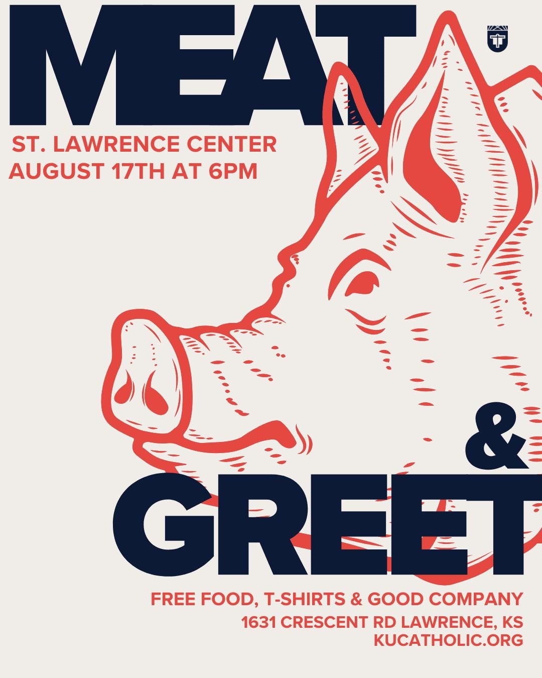 TWO MONTHS until Meat and Greet 2025! We can't wait to see you on August 17, 2025. 

#KUCatholic #RockChalk #MeatAndGreek