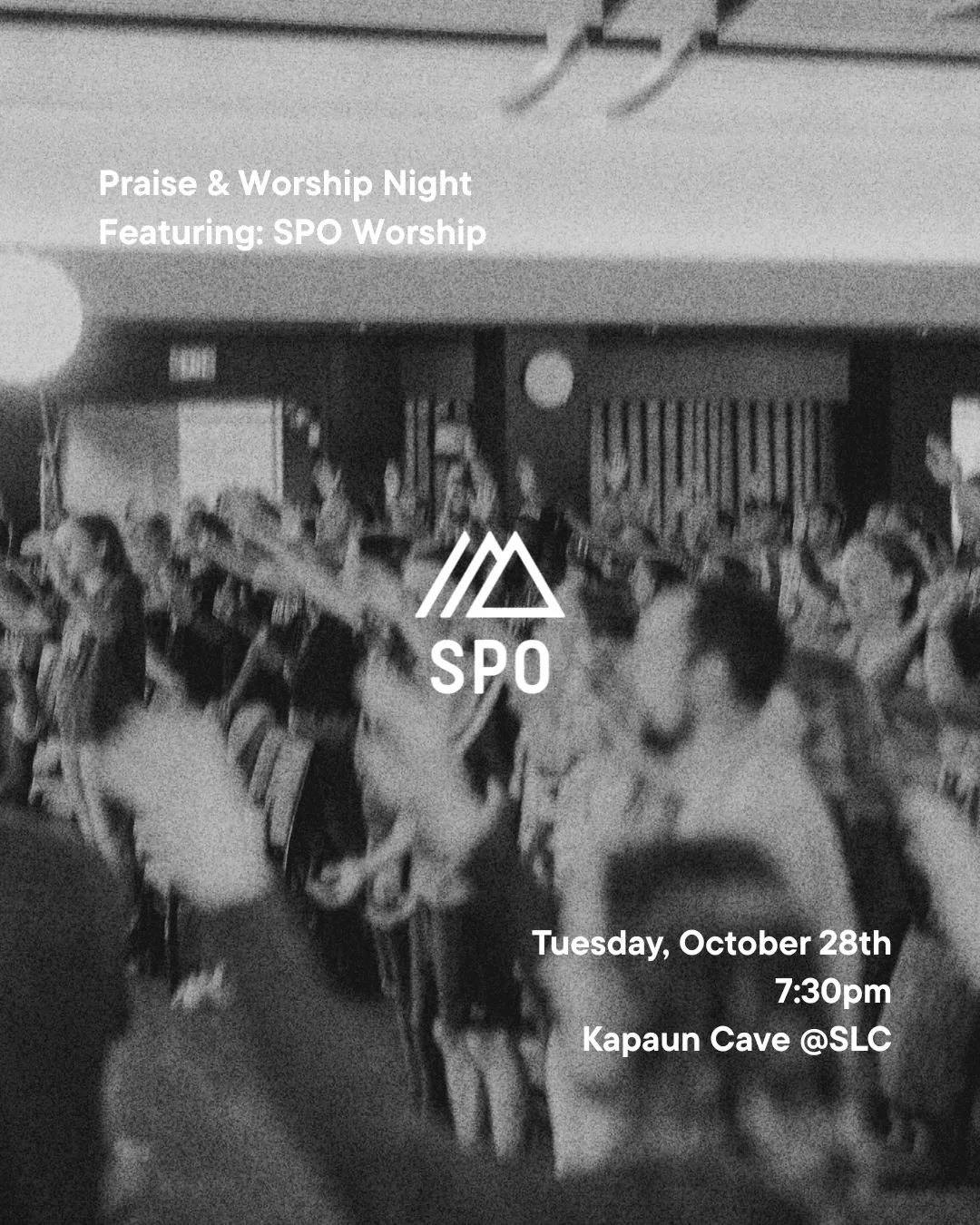 Join SPO for a night of praise and worship as we lift our hearts and voices together in a time of prayer! 
🗓️ Tuesday, October 28th
⏰ 7:30 PM
📍 Kapaun Cave