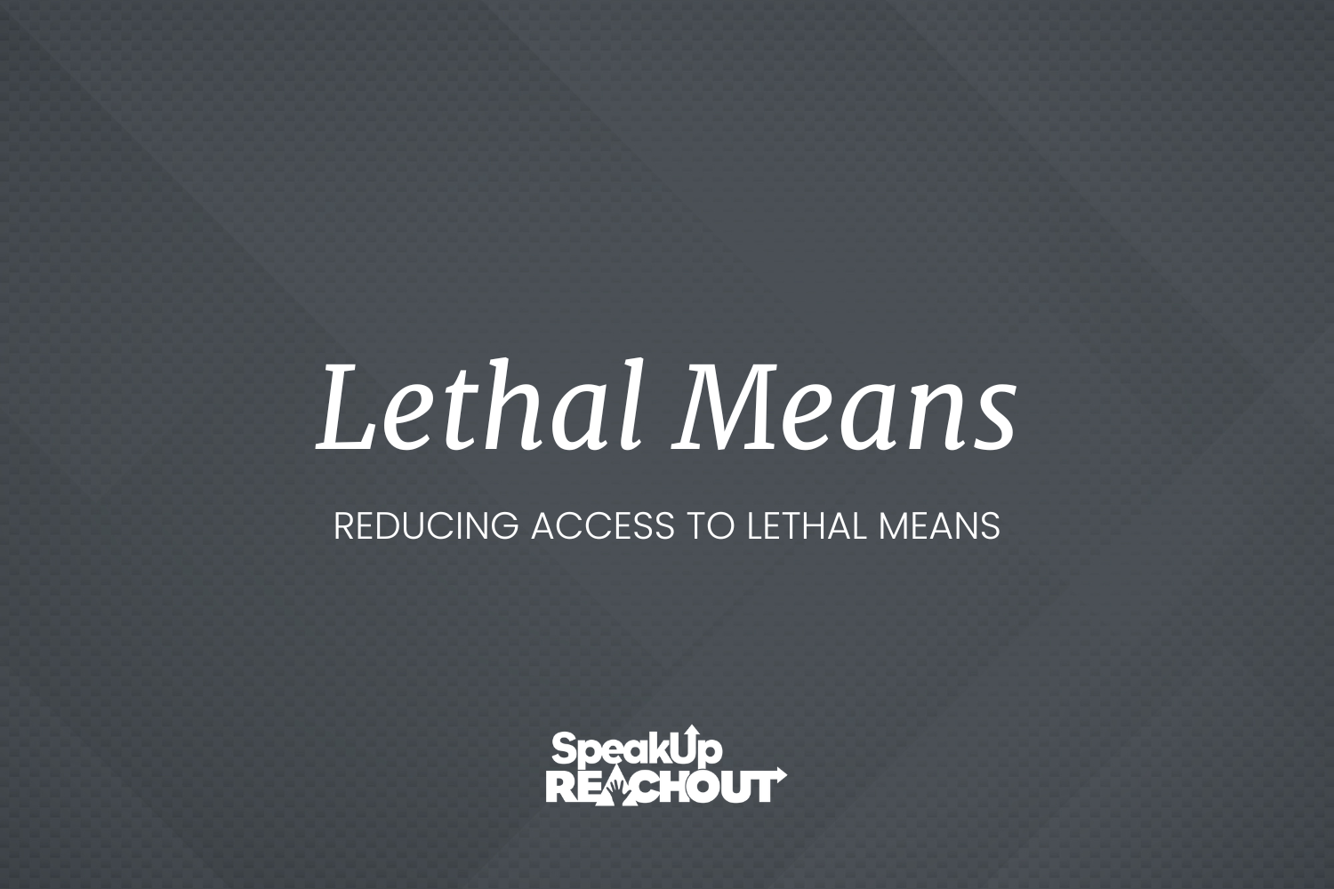 Lethal Means Safety (Bridge Barrier)