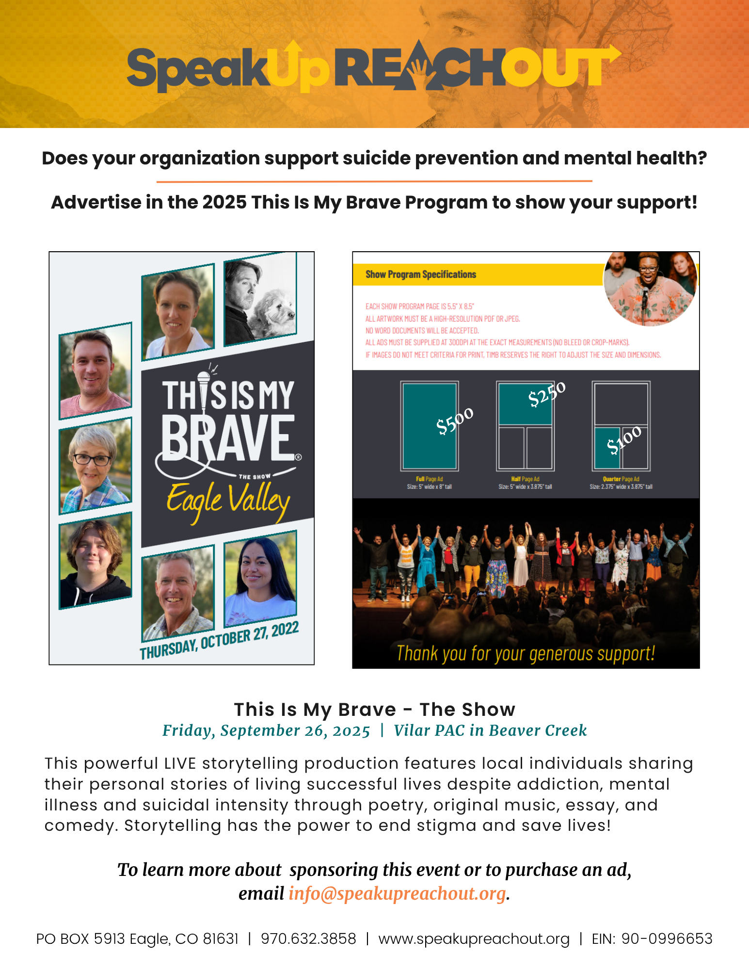 Sponsorship &amp; Advertising - This Is My Brave 2025