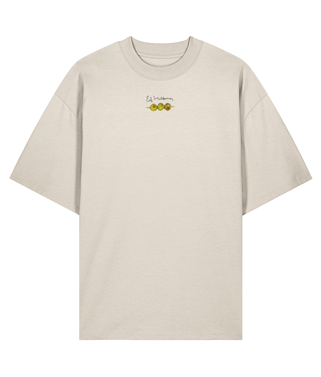 ‘Stuffed Olives’ Graphic Illustrated Organic Cotton T-Shirt | Hand-Painted Graphic Tee