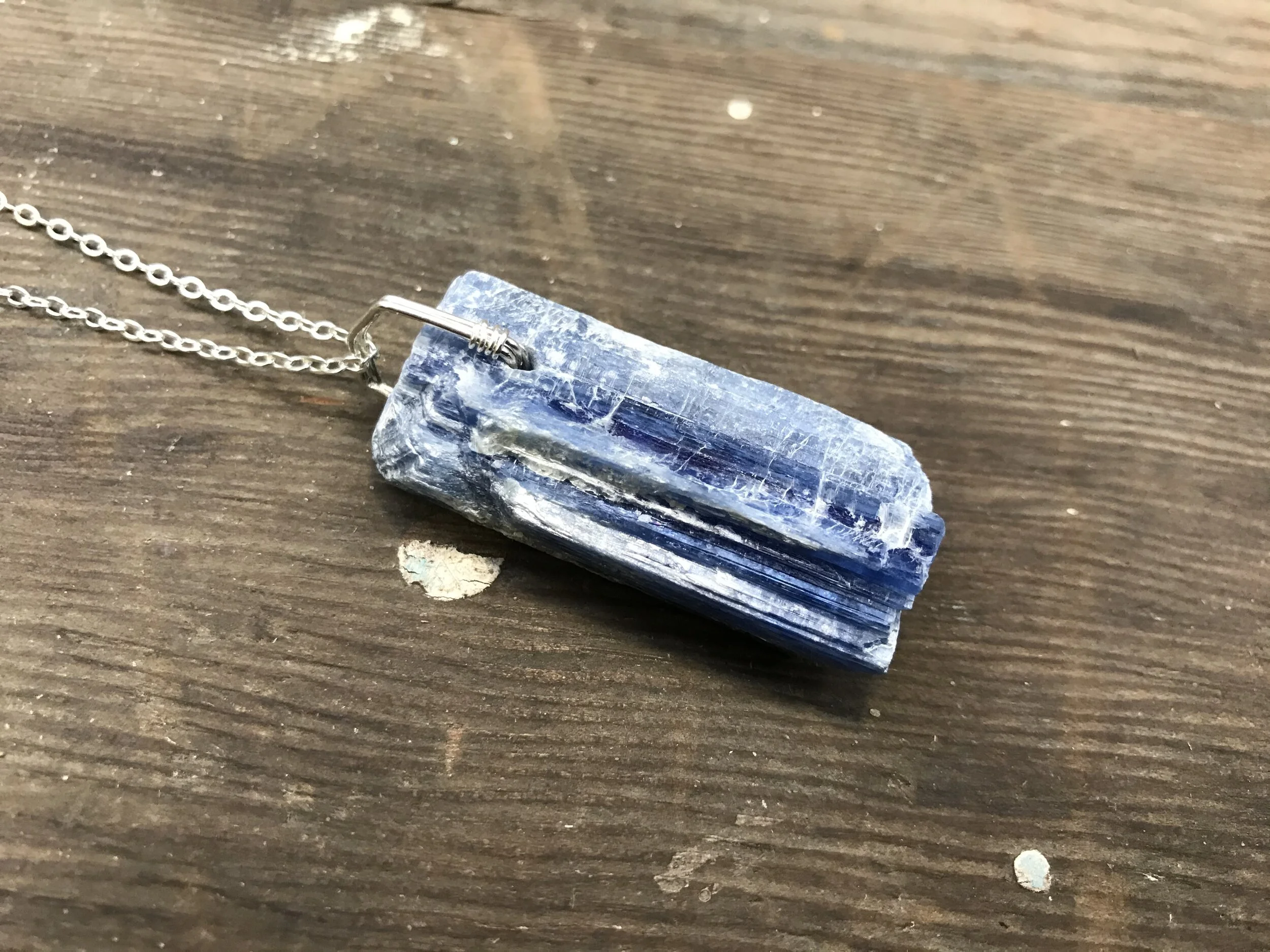 Blue Kyanite Amulet Necklace