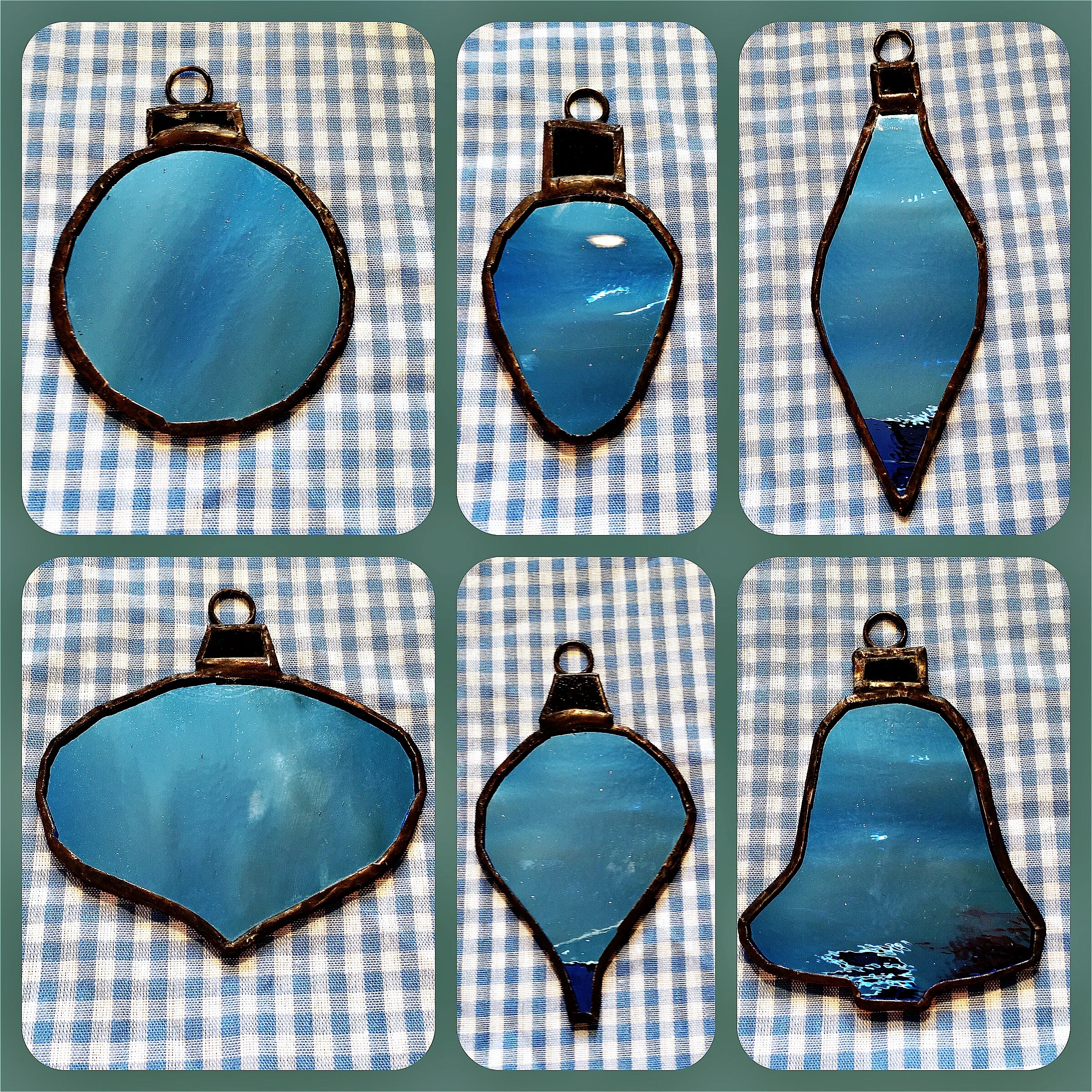 Ornament Set 1930s Blue
